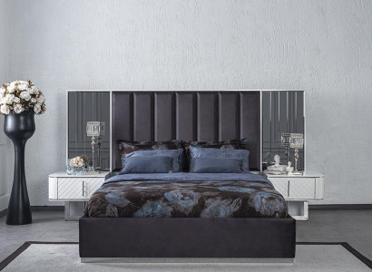 Doppel Bet Moderne 2x Nachttische Schlafzimmer Set Luxus Design Möbel